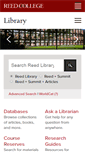 Mobile Screenshot of library.reed.edu