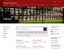 Tablet Screenshot of library.reed.edu